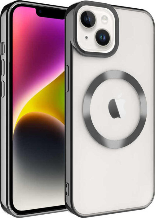 İphone 14 Uyumlu Magsafe Wireless Şarj Özellikli Zore Setro Silikon-Siyah