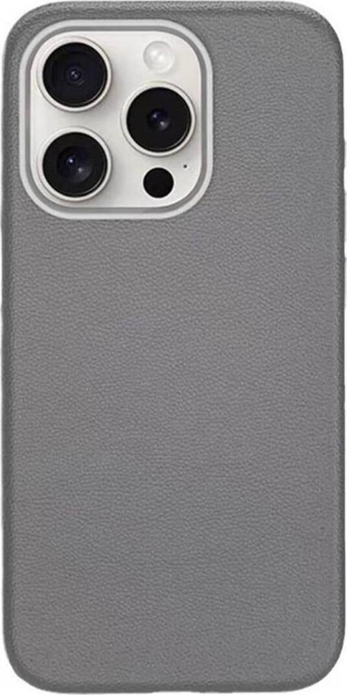 İphone 14 Pro Max Kılıf Magsafe Şarj Özellikli Pu Deri Zore Adora Kapak-Koyu Gri