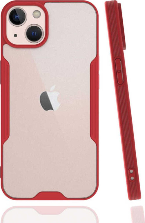 İphone 13 Mini Uyumlu Zore Parfe Kılıf-Kırmızı
