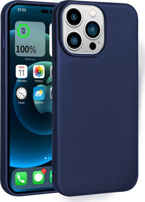 İphone 14 Pro Uyumlu Zore Premier Silikon Kılıf-Lacivert