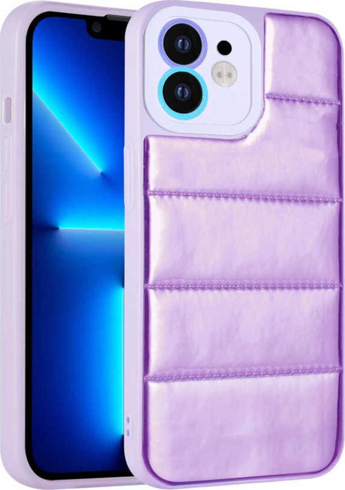 İphone 11 Uyumlu Kamera Korumalı Aihttgli Renkli Zore Seksek Kılıf-Mor