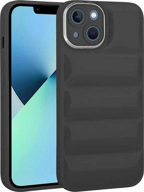 İphone 14 Uyumlu Kamera Korumalı Parlak Aihttg'Li Zore Galya Kılıf-Siyah