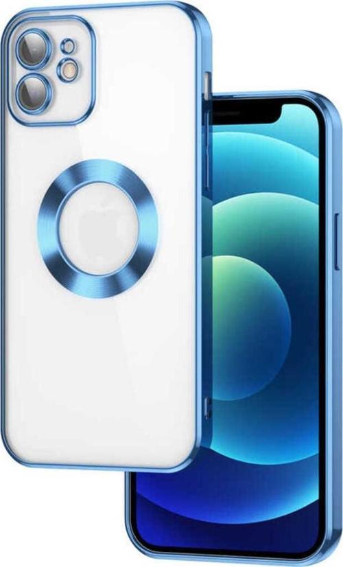 İphone 11 Uyumlu Kamera Korumalı Logo Gösteren Zore Omega Kılıf-Mavi Açık