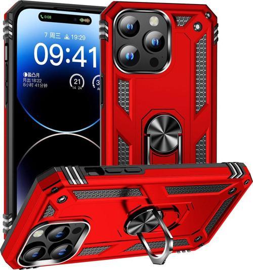 İphone 15 Pro Max Uyumlu Zore Vega Kılıf-Kırmızı
