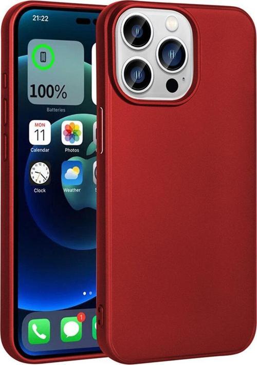 İphone 15 Pro Uyumlu Zore Premier Silikon Kılıf-Kırmızı