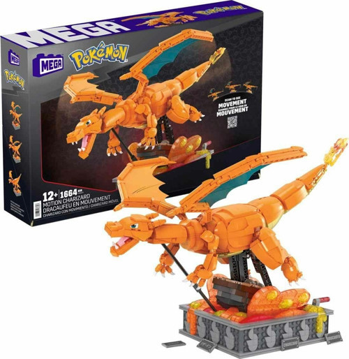 HMW05 MEGA Pokémon™ Hareketli Charizard 1664 parça +12 yaş Kız Erkek Çocuk Oyuncak Eğitici Oyuncakla