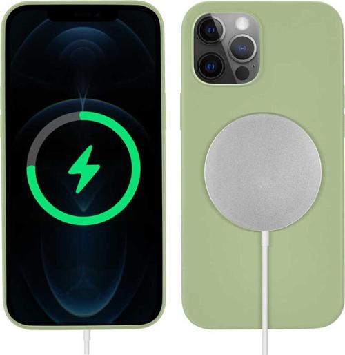 İphone 12 Pro Uyumlu Zore Silksafe Wireless Kılıf-Açık Yeşil