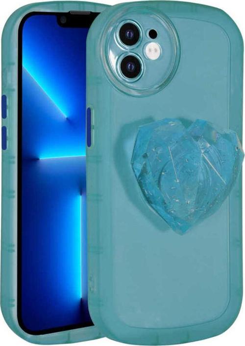 İphone 12 Uyumlu Kamera Korumalı Pop Soketli Renkli Csm Zore Ofro Kılıf-Mavi