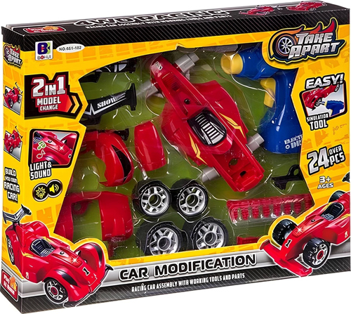 4i Oyuncak Matkaplı Formula F1 Araba Modifiye Seti Sesli Işıklı Sök Tak Kız Erkek Çocuk Oyuncak Eğit