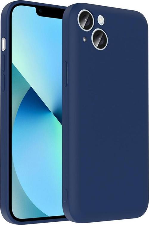 İphone 14 Kılıf Kamera Korumalı Kartlık Hazneli Kth Vitra Kapak - Lacivert