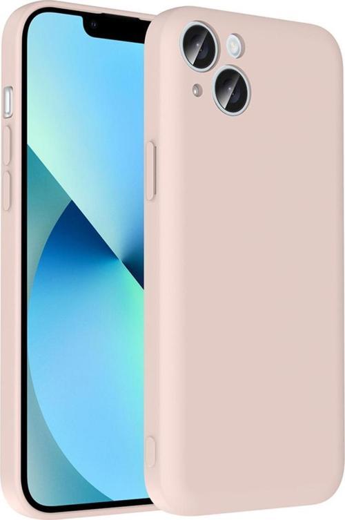 İphone 14 Kılıf Kamera Korumalı Kartlık Hazneli Kth Vitra Kapak - Pembe