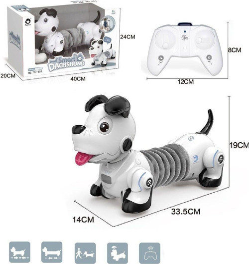 GL-777-603 Uzaktan Kumandalı Işıklı ve Sesli Sevimli Akıllı Köpek Kız Erkek Çocuk Oyuncak Eğitici Oy