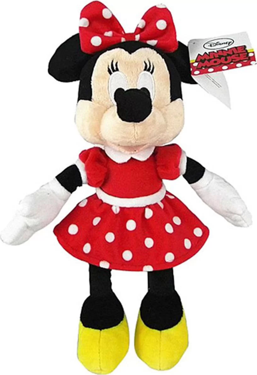 Minnie Kırmızı Elbiseli Peluş 25cm Kız Erkek Çocuk Oyuncak Eğitici Oyuncaklar