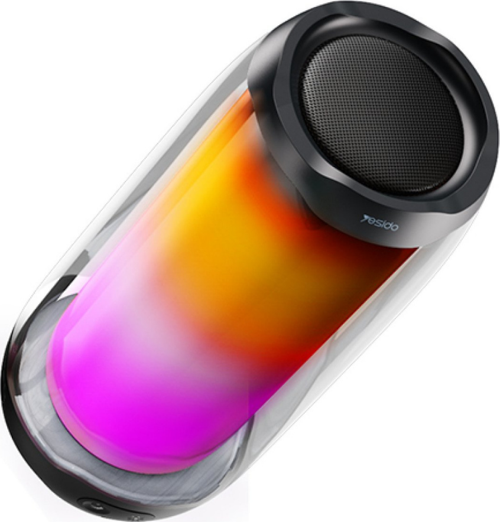 YESIDO YSW09 Bluetooth Kablosuz Hoparlör,Fuchsia 11 Işık Modlu RGB LED Işıklı Dekoratif Hoparlör