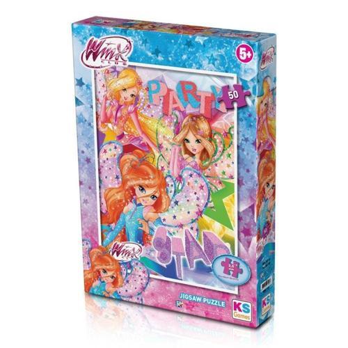 KS Puzzle 50 Parça Winx Kız Erkek Çocuk Oyuncak Eğitici Oyuncaklar