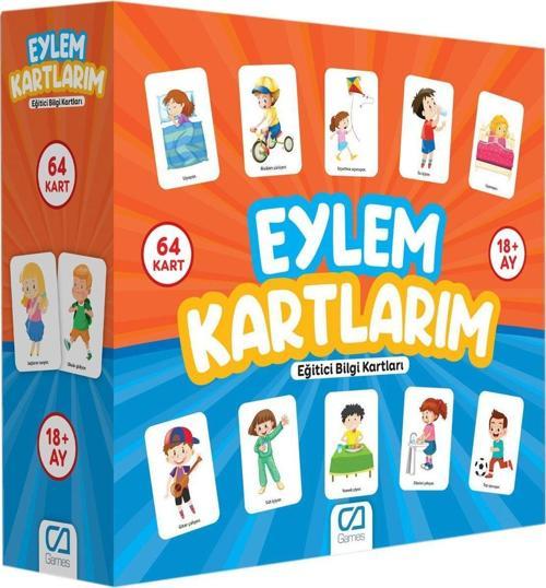 401 CAKRT-5174 Eylem Kartlarım - CA Games Kız Erkek Çocuk Oyuncak Eğitici Oyuncaklar