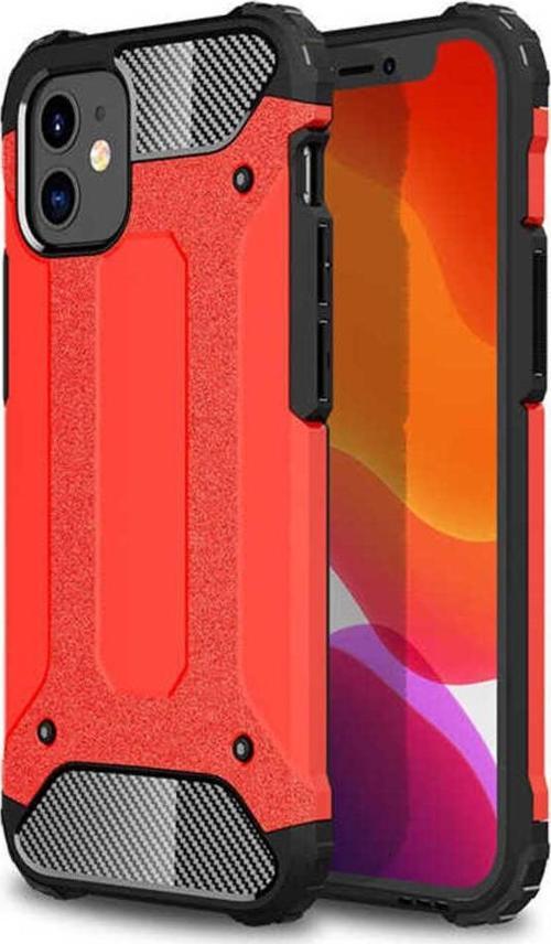 İphone 12 Uyumlu Zore Crash Silikon Kılıf-Kırmızı