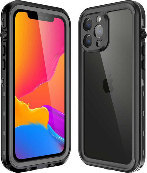 İphone 13 Pro Max Uyumlu 1-1 Su Geçirmez Kılıf-Siyah