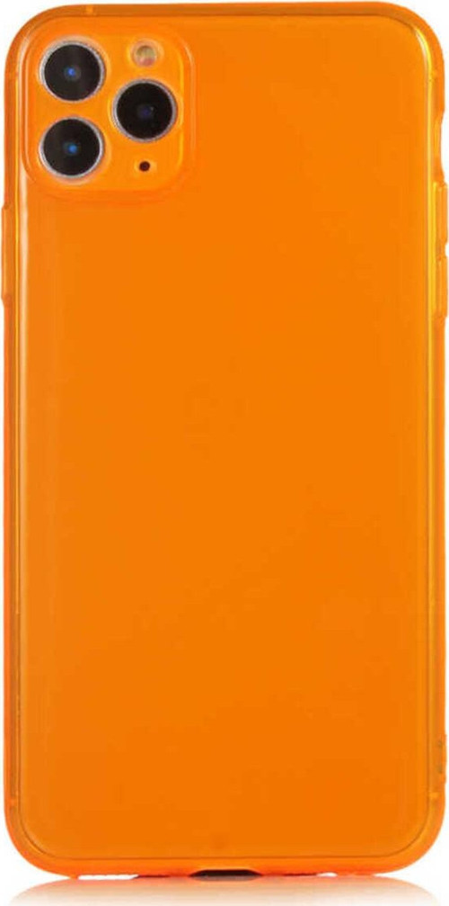İphone 11 Pro Max Uyumlu Zore Mun Silikon-Turuncu