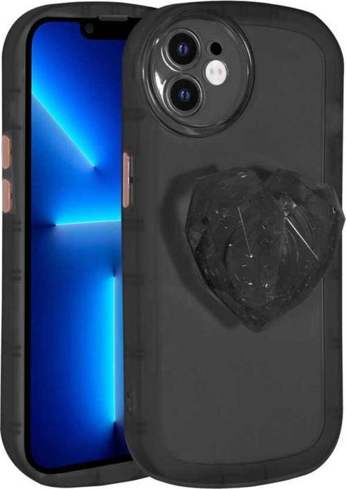 İphone 12 Uyumlu Kamera Korumalı Pop Soketli Renkli Zore Ofro Kılıf-Siyah