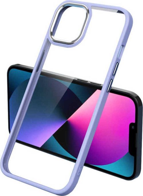 İphone 13 Uyumlu Zore Krom Kılıf-Lila