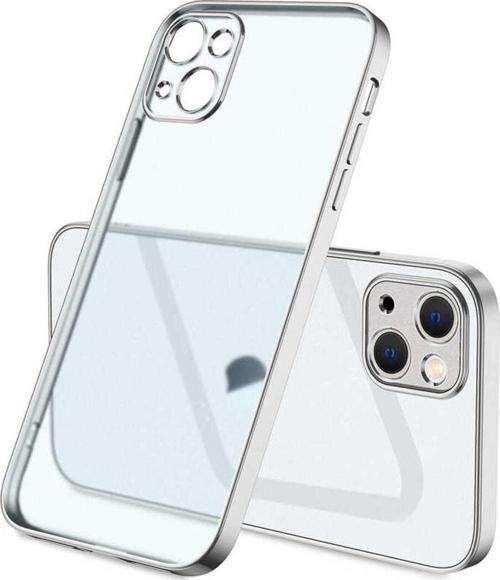 İphone 13 Uyumlu Mat Gbox Kılıf-Gümüş