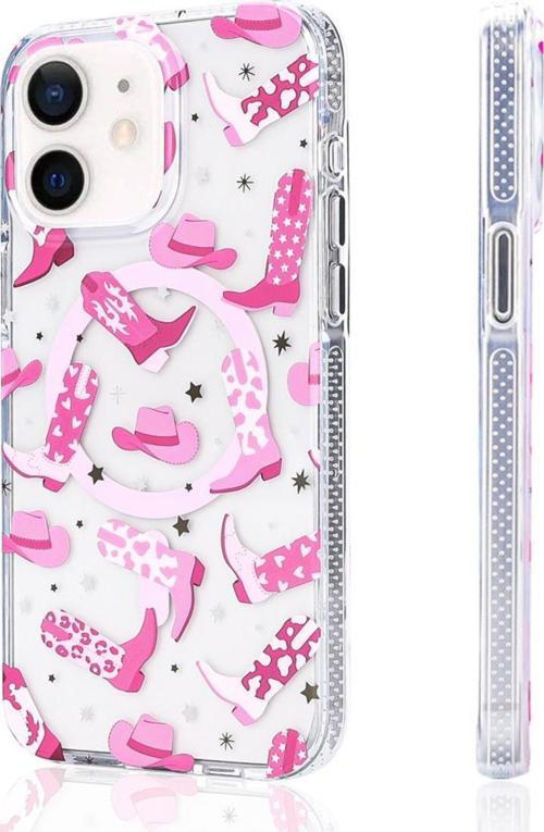 İphone 12 Uyumlu Kılıf Magsafe Şarj Özellikli Zore Stilo Kapak-Pembe