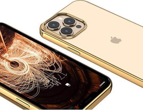İphone 13 Pro Max Uyumlu Pixel Kılıf-Gold