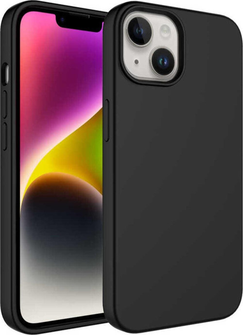 İphone 14 Uyumlu Sıvı Teknolojili Silinebilir Sert Zore Kivi Kılıf-Siyah