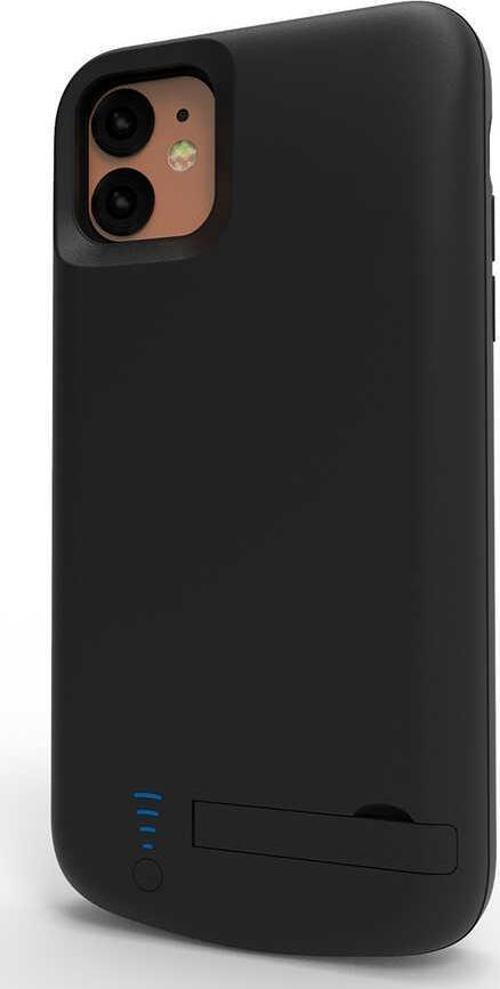 Apple İphone 11 Pro Uyumlu Fuchsia Şarjlı Kılıf Led Işık Göstergeli Standlı Powerbank Kapak