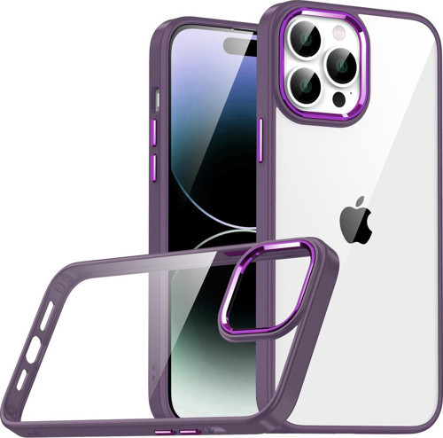 İphone 14 Pro Max Uyumlu Zore Flora Kılıf-Derin Mor