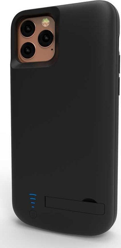 Apple İphone 13 Pro Max Uyumlu Fuchsia Şarjlı Kılıf Led Işık Göstergeli Standlı Powerbank Kapak
