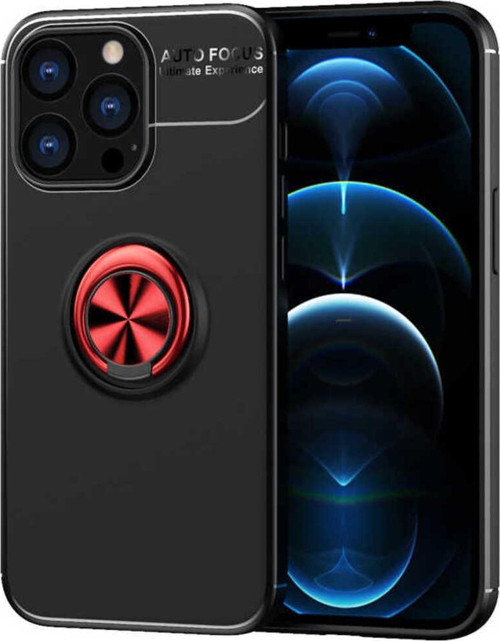 İphone 13 Pro Uyumlu Zore Ravel Silikon Kılıf-Siyah-Kırmızı