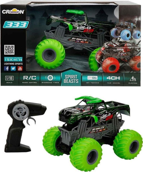 1:18 Uzaktan Kumandalı Spirit Beasts Pick Up USB Şarjlı Araba 25cm Kız Erkek Çocuk Oyuncak Eğitici O