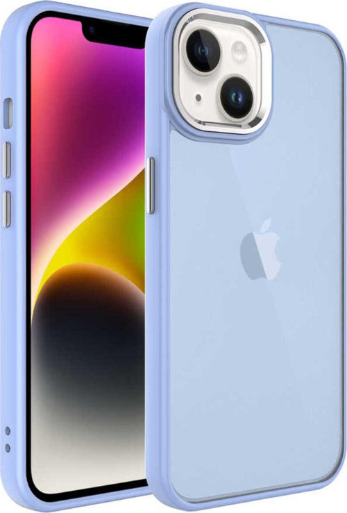 İphone 14 Plus Uyumlu Buzlu Sert Pc Zore May Kılıf-Lila