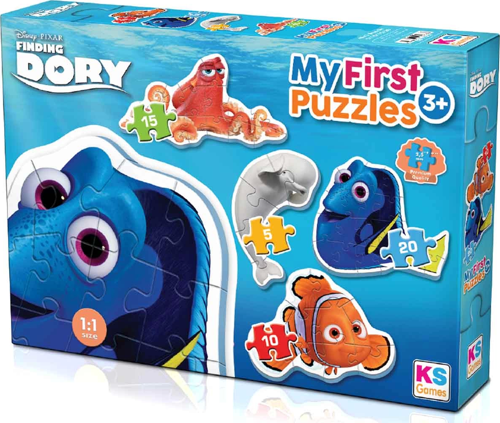 KS Finding Dory My First 4 in 1 Puzzle Kız Erkek Çocuk Oyuncak Eğitici Oyuncaklar