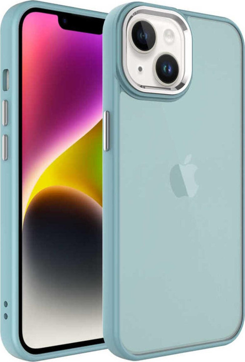 İphone 14 Plus Uyumlu Buzlu Sert Pc Zore May Kılıf-Mavi