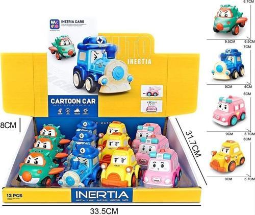 MG-D400-48 Sürtmeli Hareketli Sevimli Araçlar -1adet fiyatıdır Kız Erkek Çocuk Oyuncak Eğitici Oyunc