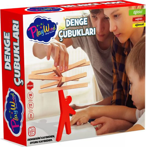 Playwood Ahşap Denge Çubukları Kız Erkek Çocuk Oyuncak Eğitici Oyuncaklar