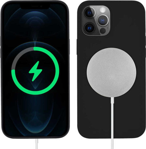 İphone 12 Pro Max Uyumlu Zore Silksafe Wireless Kılıf-Siyah
