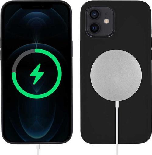 İphone 12 Mini Uyumlu Zore Silksafe Wireless Kılıf-Siyah