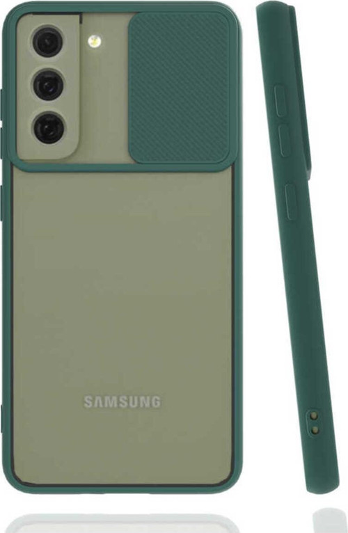 Galaxy S22 Plus Uyumlu Zore Lnsm-İ Kılıf-Koyu Yeşil