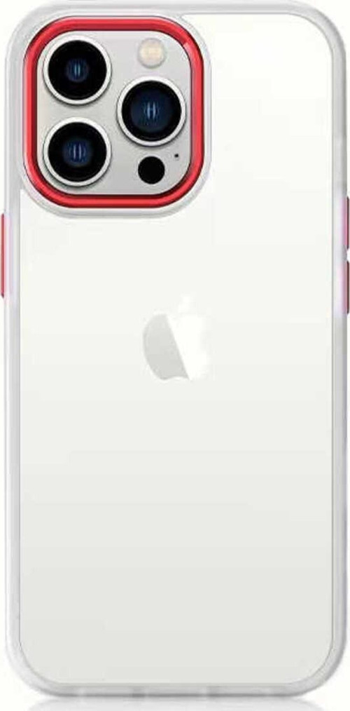 İphone 13 Pro Max Uyumlu Zore Krom Kılıf-Kırmızı