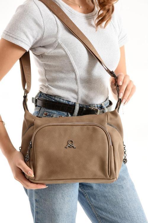 Kadın Postacı Çanta Çapraz Askılı Suni Deri Omuz Çantası 32*22 Cm Mega Günlük Omuz Çantası