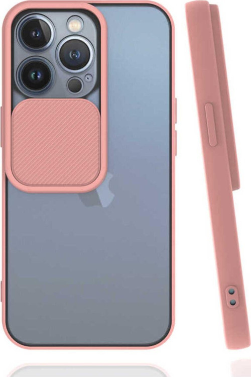 İphone 13 Pro Uyumlu Zore Lnsm-İ Kılıf-Pembe Açık