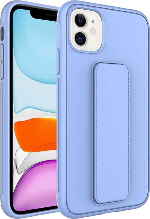 İphone 12 Uyumlu Zore Qstand Kılıf-Lila