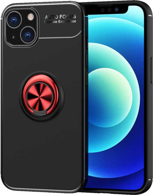 İphone 13 Uyumlu Ravel Silikon Kılıf-Siyah-Kırmızı