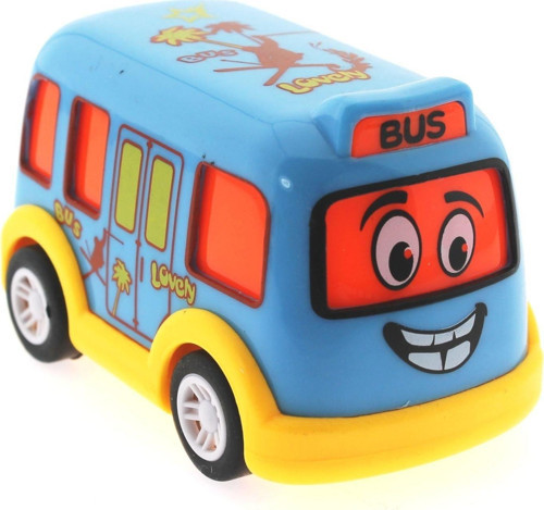 Çek Bırak Mini Sevimli Mavi Otobüs Kız Erkek Çocuk Oyuncak Eğitici Oyuncaklar