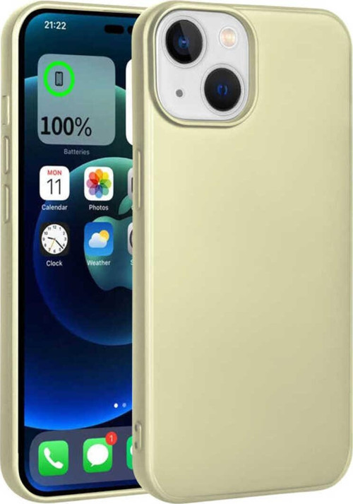 İphone 14 Plus Uyumlu Premier Silikon Kılıf-Gold
