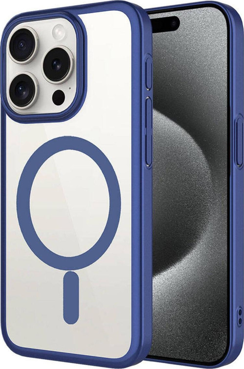 İphone 15 Pro Max Uyumlu Wireless Şarj Özellikli Sert Pc Mat Riksos Magsafe Kılıf-Laciver